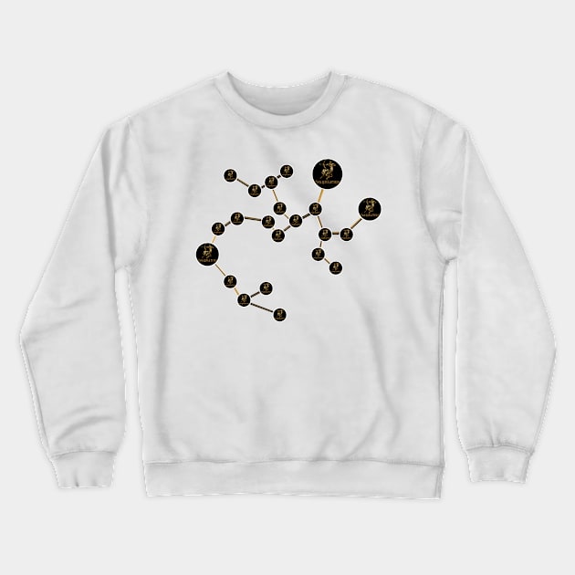 zodiac sagittarius constellation Crewneck Sweatshirt by INDONESIA68